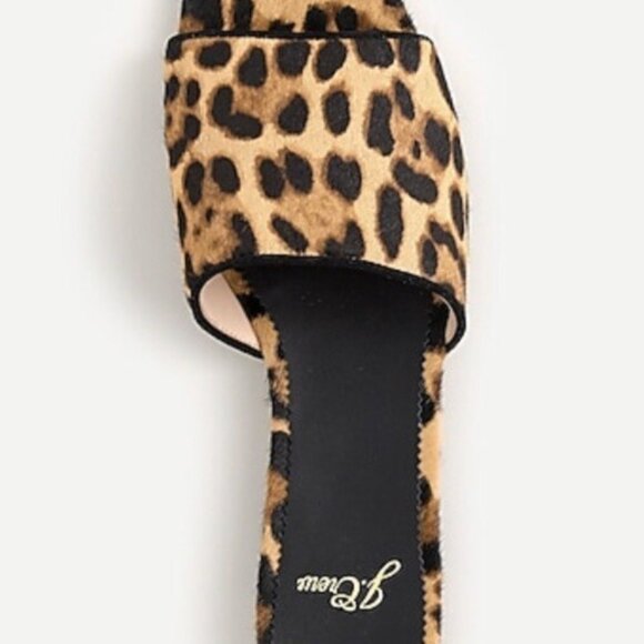 J Crew Abbie Slide Sandals Calf Hair Mules 8.5 - Picture 9 of 9